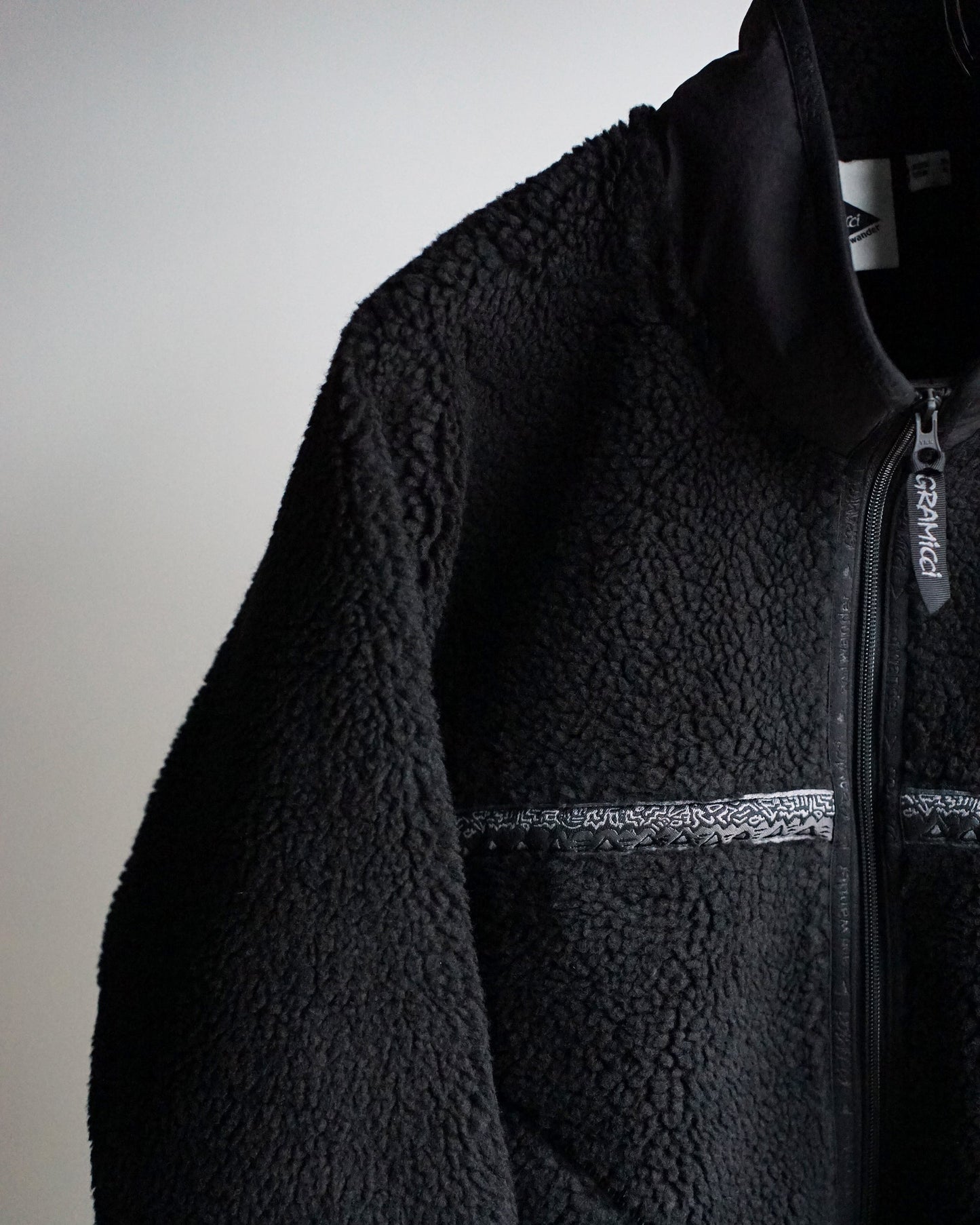 Gramicci × and wander JQ tape fleece jacket