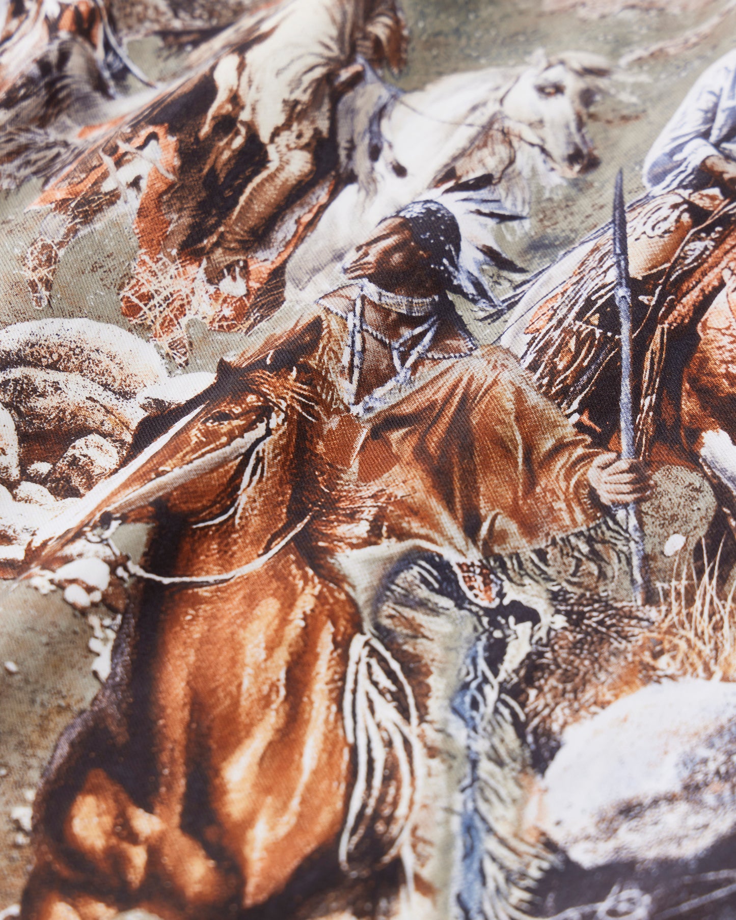 NICENESS RAYON COTTON PRINTED TRUCKER SHIRT NUMAN