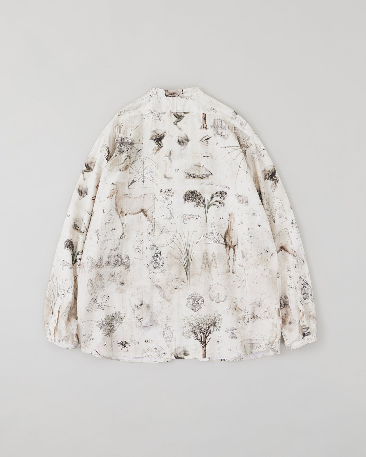 NICENESS PRINTED NARROW COLLAR SHIRT JACKET V.CHAD