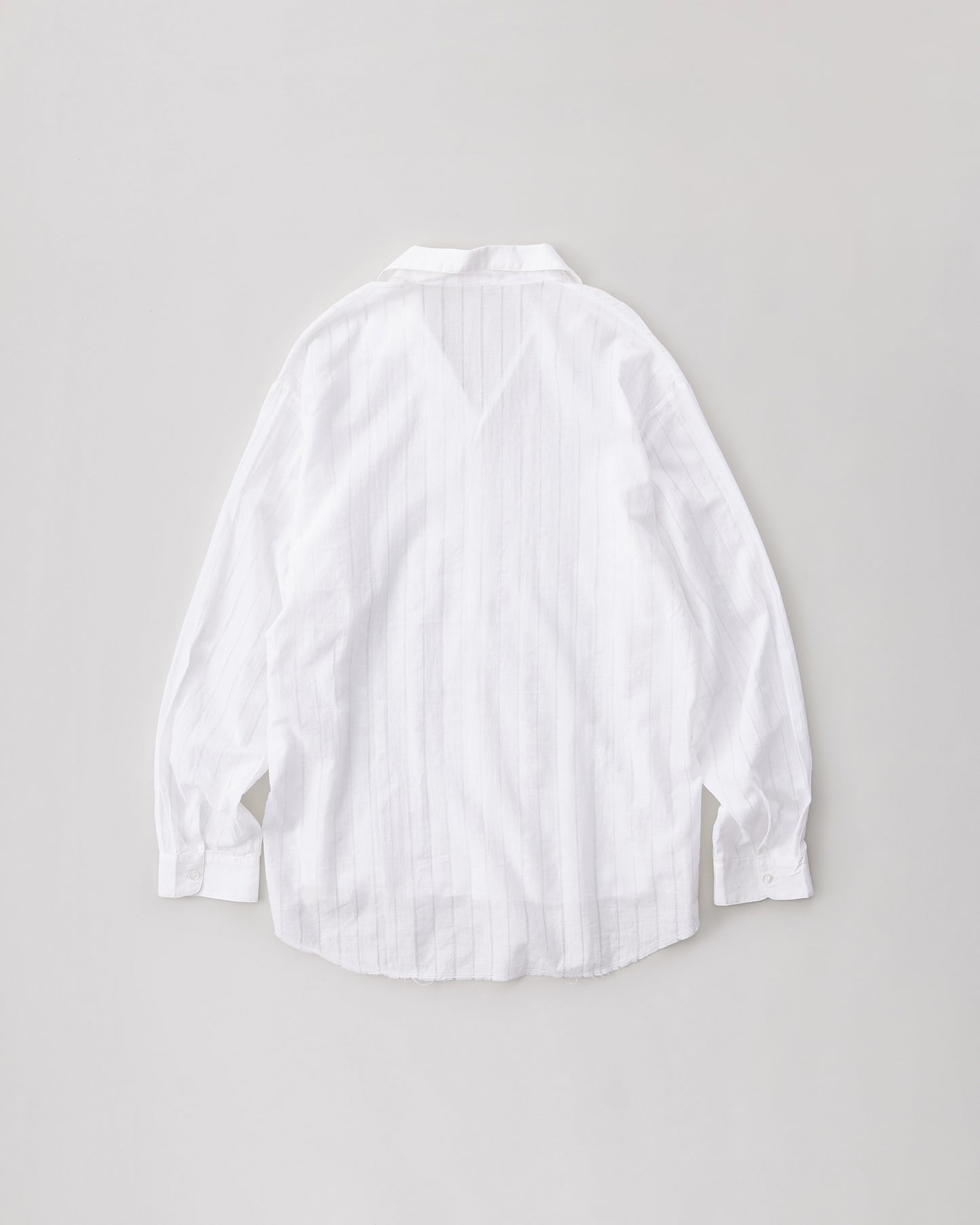 NICENESS OPEN COLLAR SHIRT - PULL STRIPE KHADI D.CASTELINO