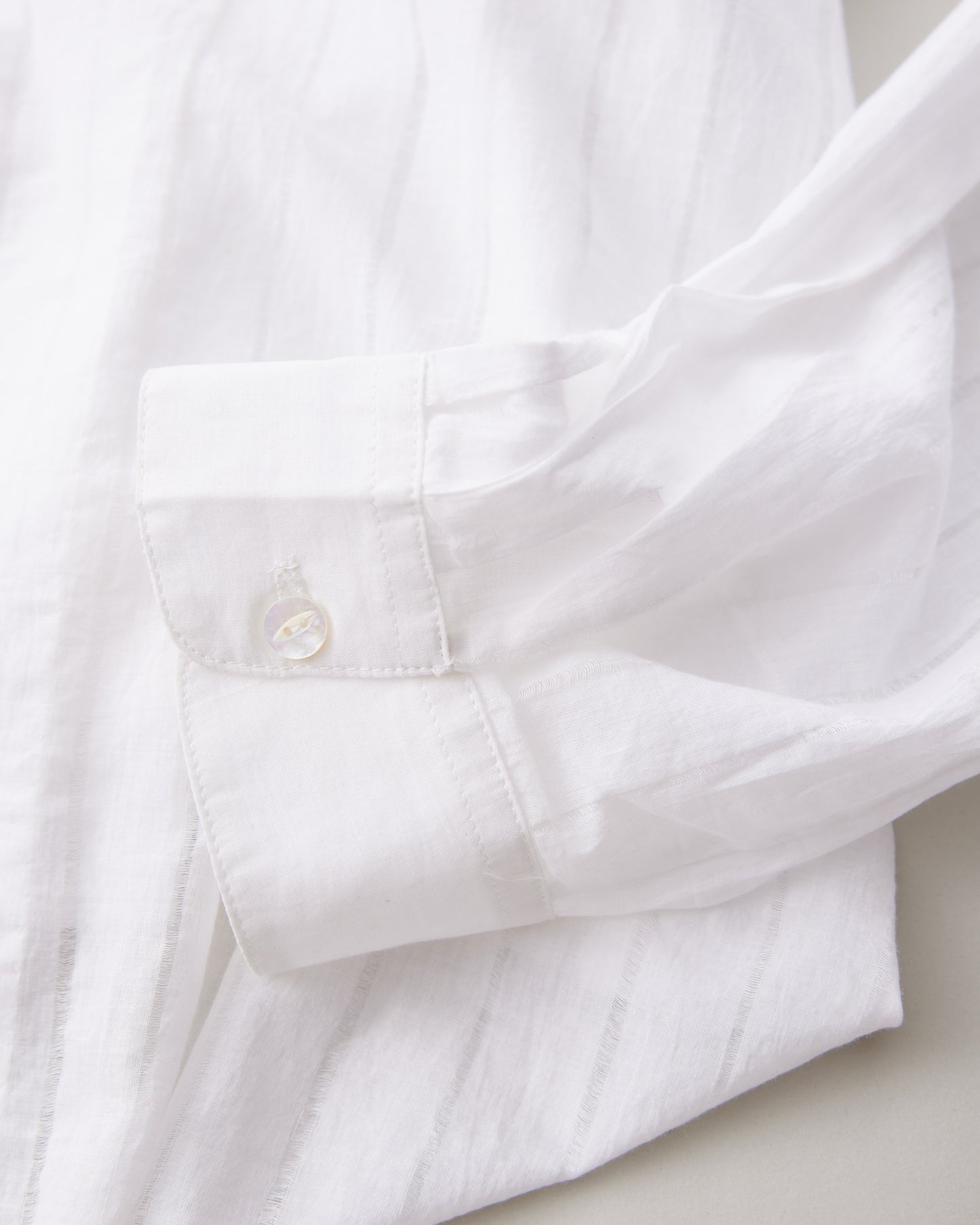 NICENESS OPEN COLLAR SHIRT - PULL STRIPE KHADI D.CASTELINO