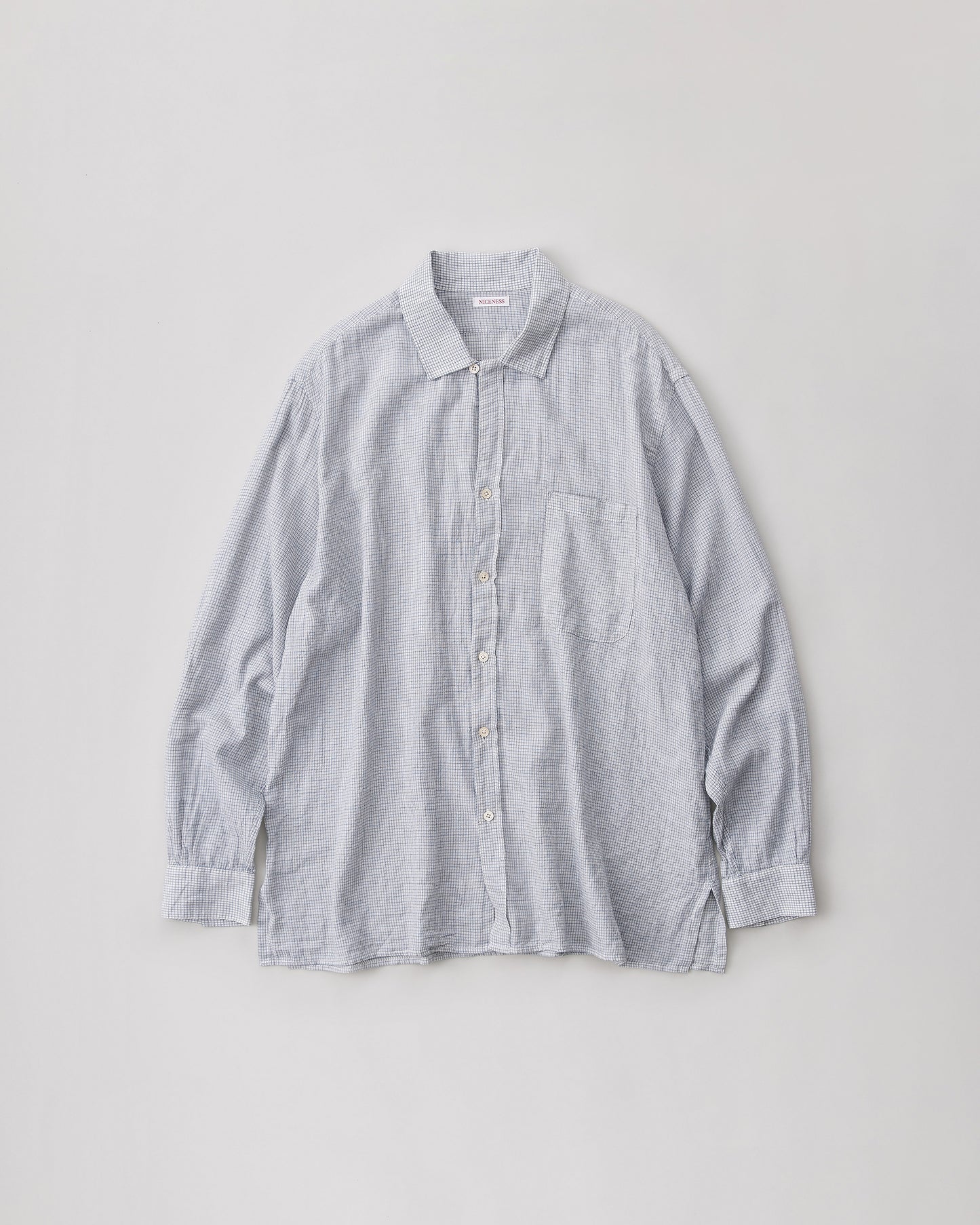 NICENESS RIPSTOP OPEN COLLAR SHIRT KAUSHAL