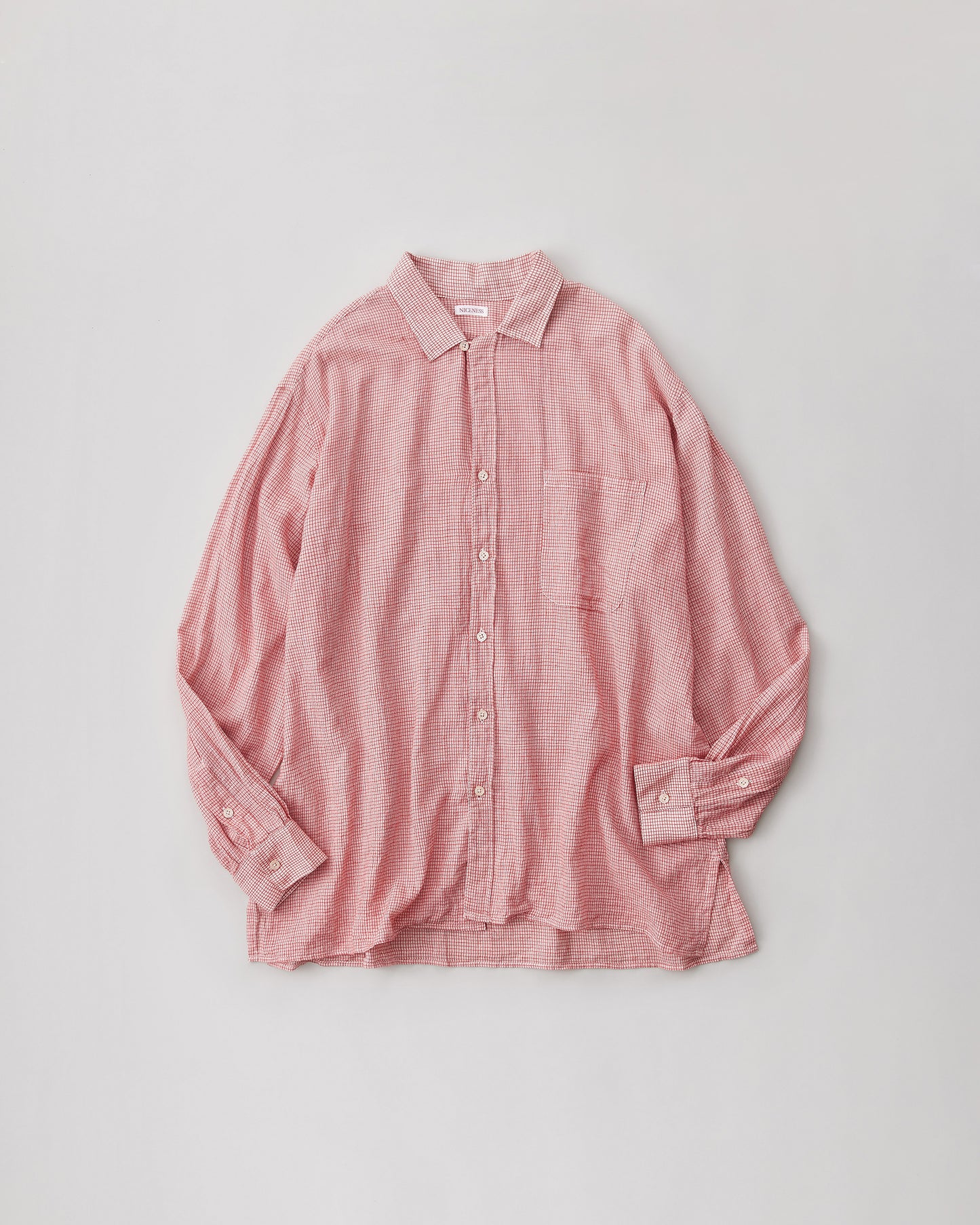 NICENESS RIPSTOP OPEN COLLAR SHIRT KAUSHAL