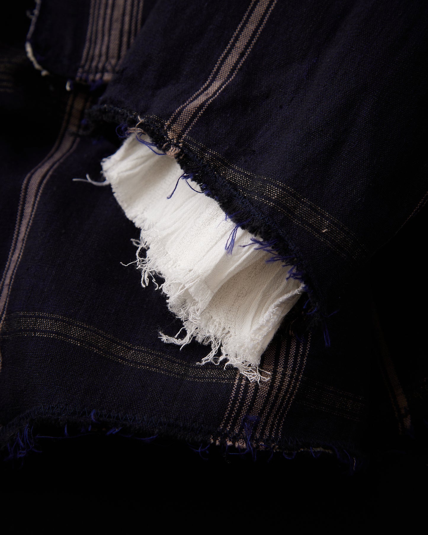 カディチェックジャケット 袖口 裏地部分