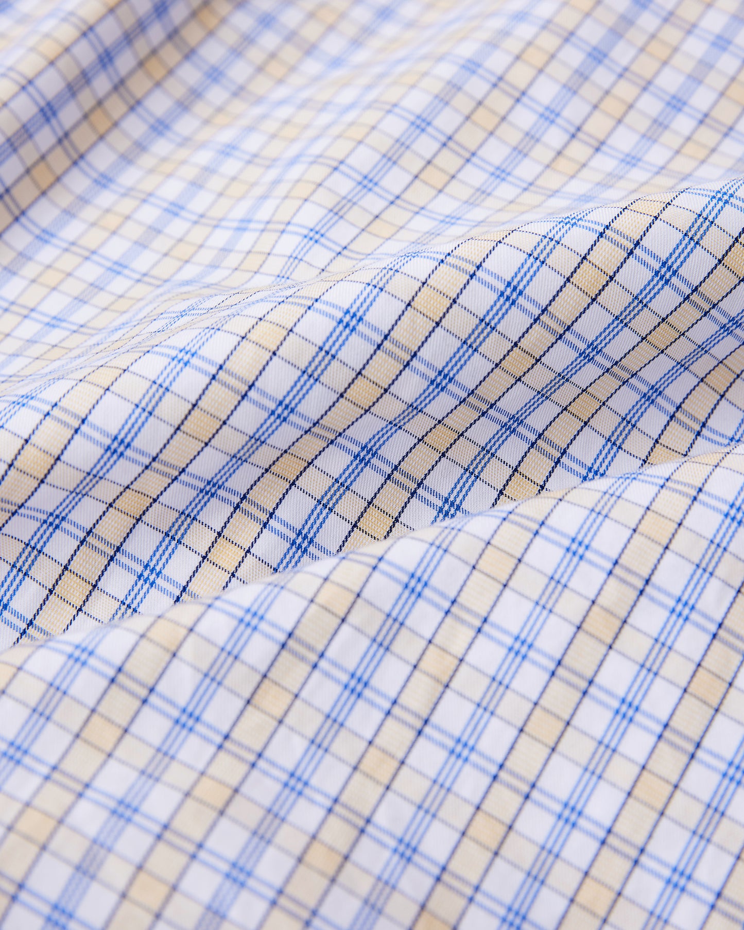 チャイナシャツ チェック柄 生地の風合い