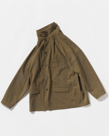 COVERALL JACKET　ポリプロイド　斜め　ブラウン