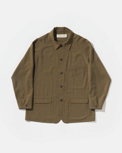 POLYPLOID　ポリプロイド　COVERALL JACKET　正面　ブラウン