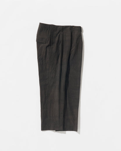 POLYPLOID ポリプロイド TUCK SUIT PANTS C ダークブラウン　サイド