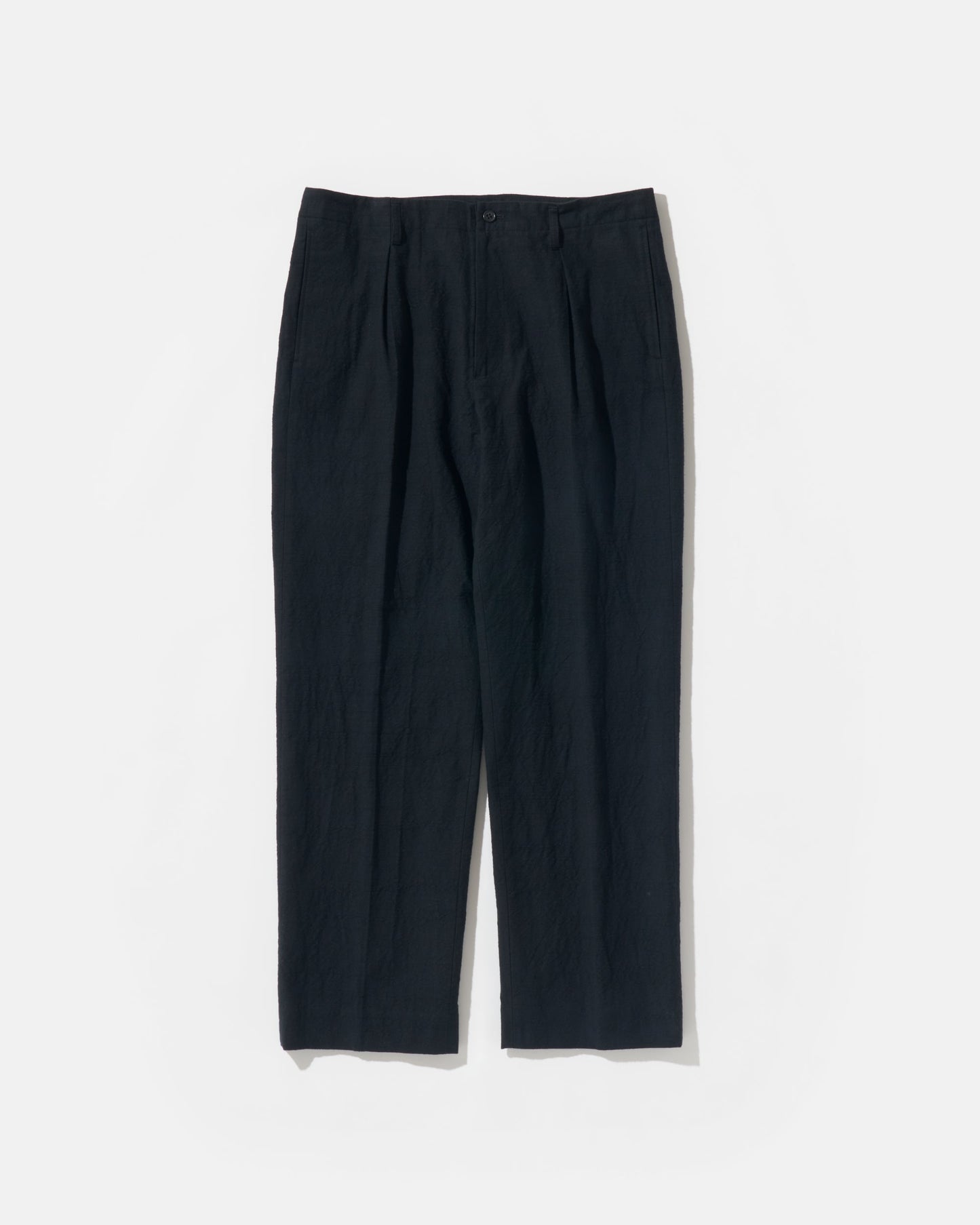 POLYPLOID　ポリプロイド　TUCK SUIT PANTS ”C”　ブラック　正面