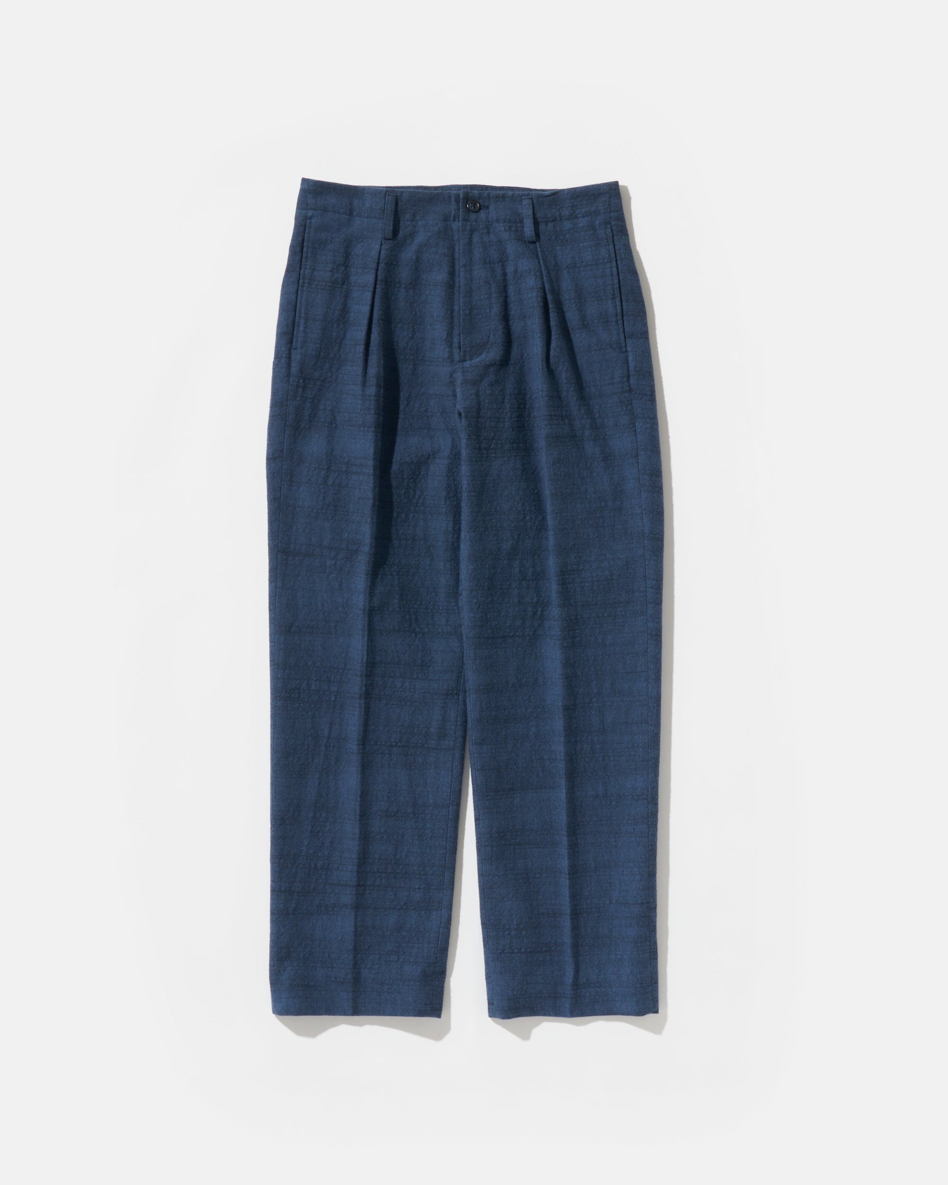 POLYPLOID　ポリプロイド　TUCK SUIT PANTS ”C”　スラックス　正面　ネイビー