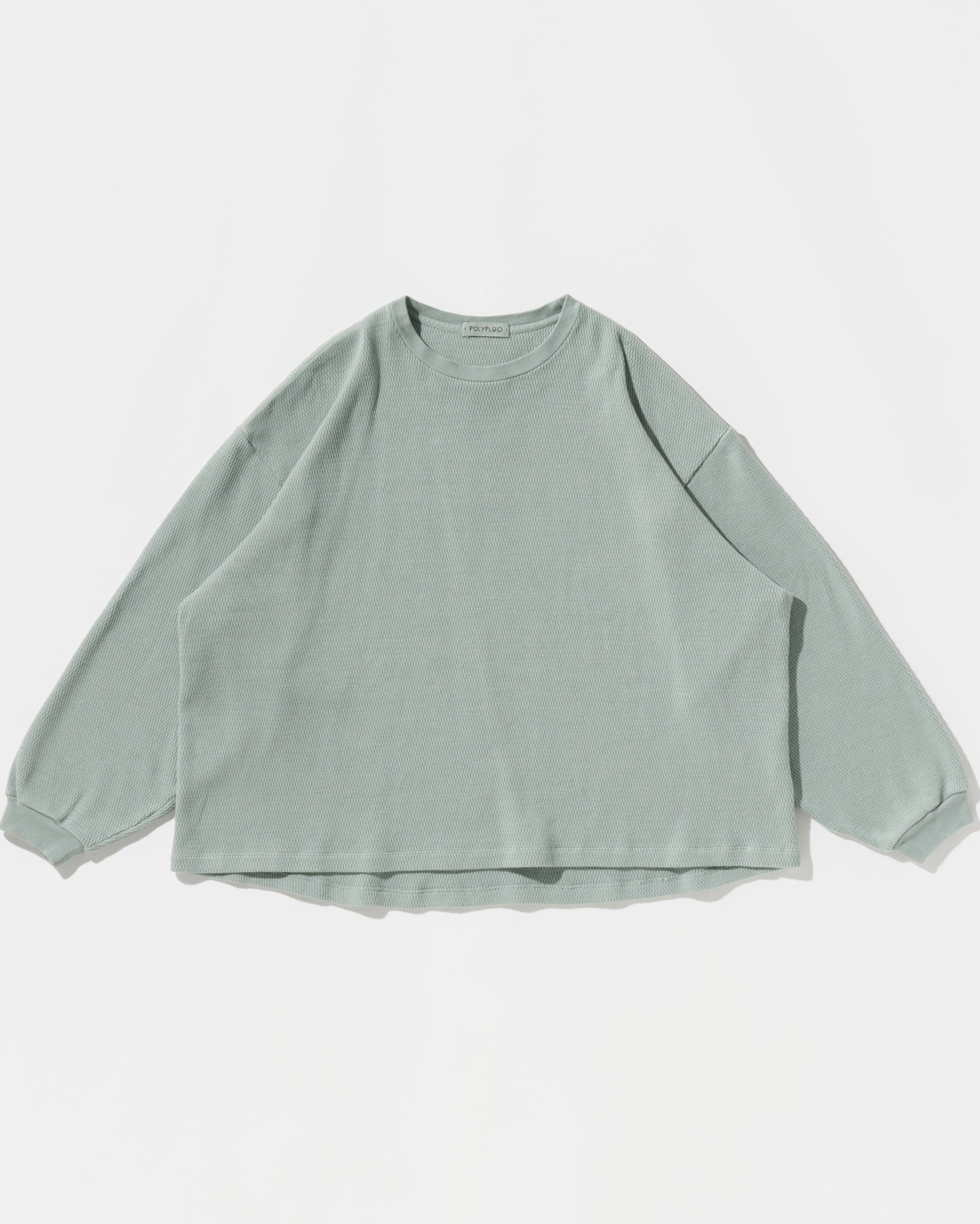 POLYPLOID ポリプロイド OVERSIZE LONGSLEEVE  C  正面  セージ