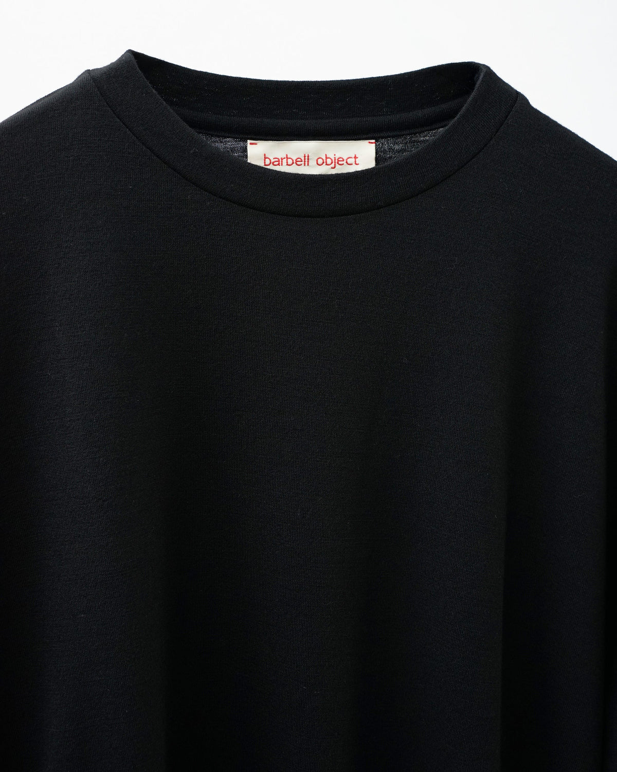 barbell object　バーベルオブジェクト　wool bo top　ブラック　ウールトップス　襟のデザイン