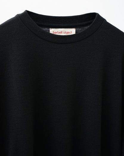 barbell object　バーベルオブジェクト　wool bo top　ブラック　ウールトップス　襟のデザイン