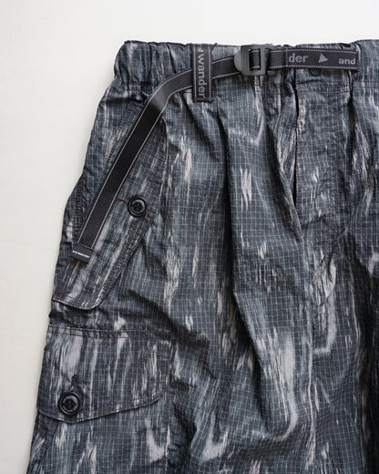 and wander　 printed ripstop cargo pants
