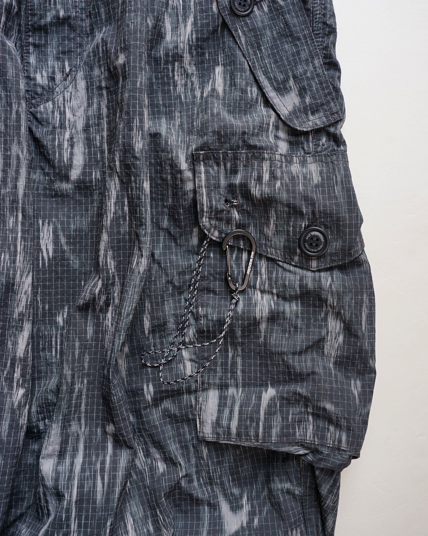 and wander　 printed ripstop cargo pants