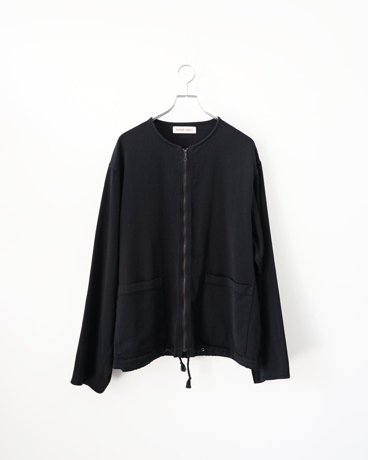 barbell object バーベルオブジェクト ミッドレイヤーブルゾン  正面  ブラック