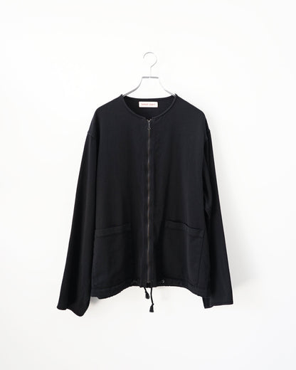 barbell object バーベルオブジェクト ミッドレイヤーブルゾン  正面  ブラック