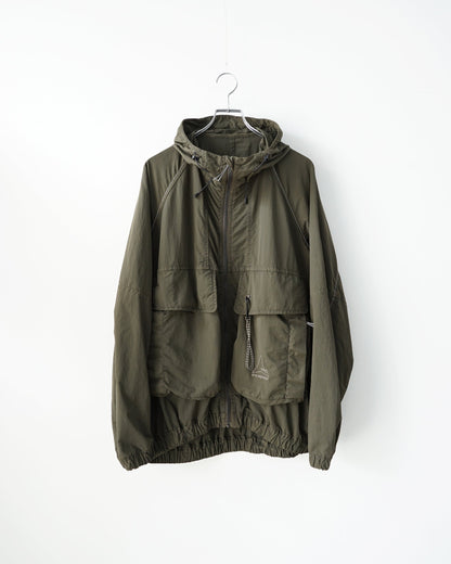 and wander　ROA x and wander garment dye nylon hooded jacket