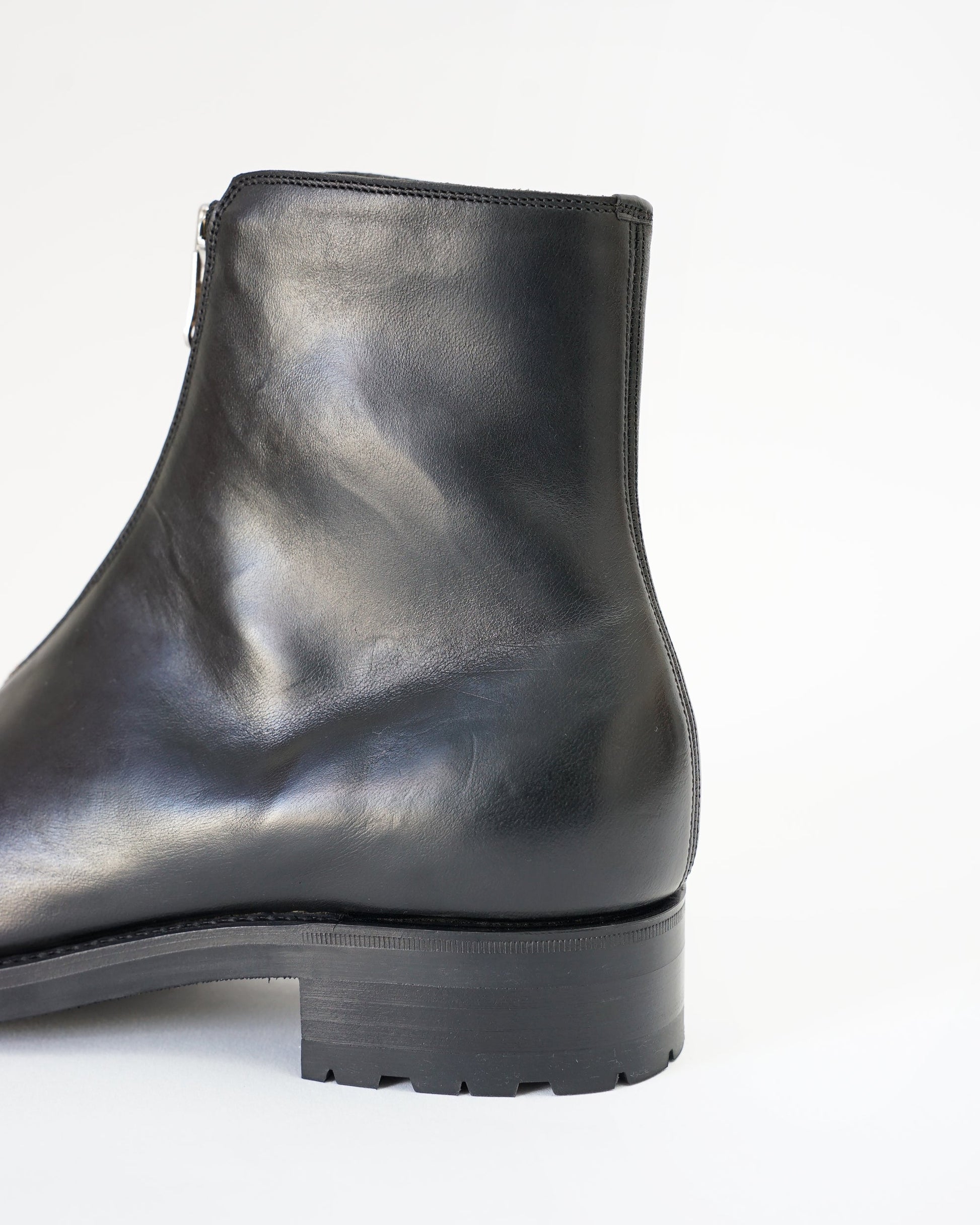 ジップブーツ　ヒール部分　ブラック　メンズ
