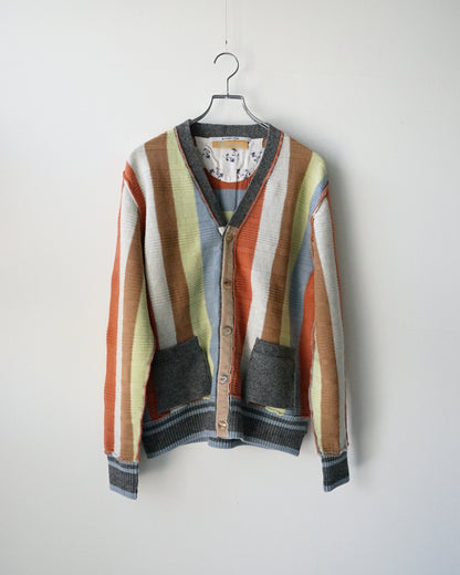 ANSNAM Rriverrun　stripes cardigan