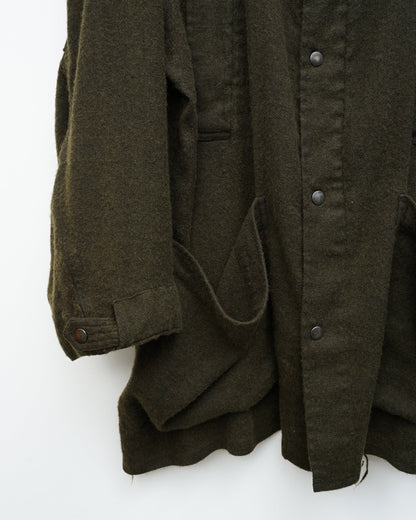フラワーFLコート　moss  ポケット部分　ディテール