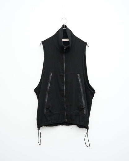 barbell object　バーベルオブジェクト flower vest　black 正面