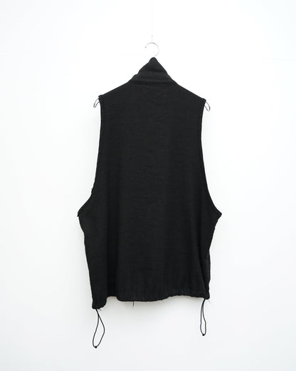 フラワーベスト　black  背面 シルエット