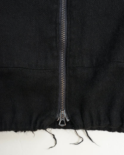 フラワーベスト　black  裾部分　ファスナー