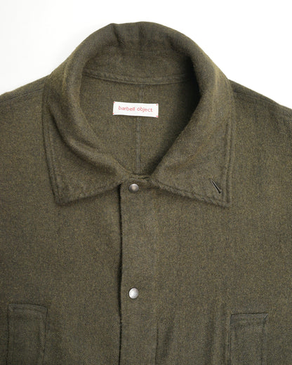 フラワーFLコート　moss  襟部分　ディテール