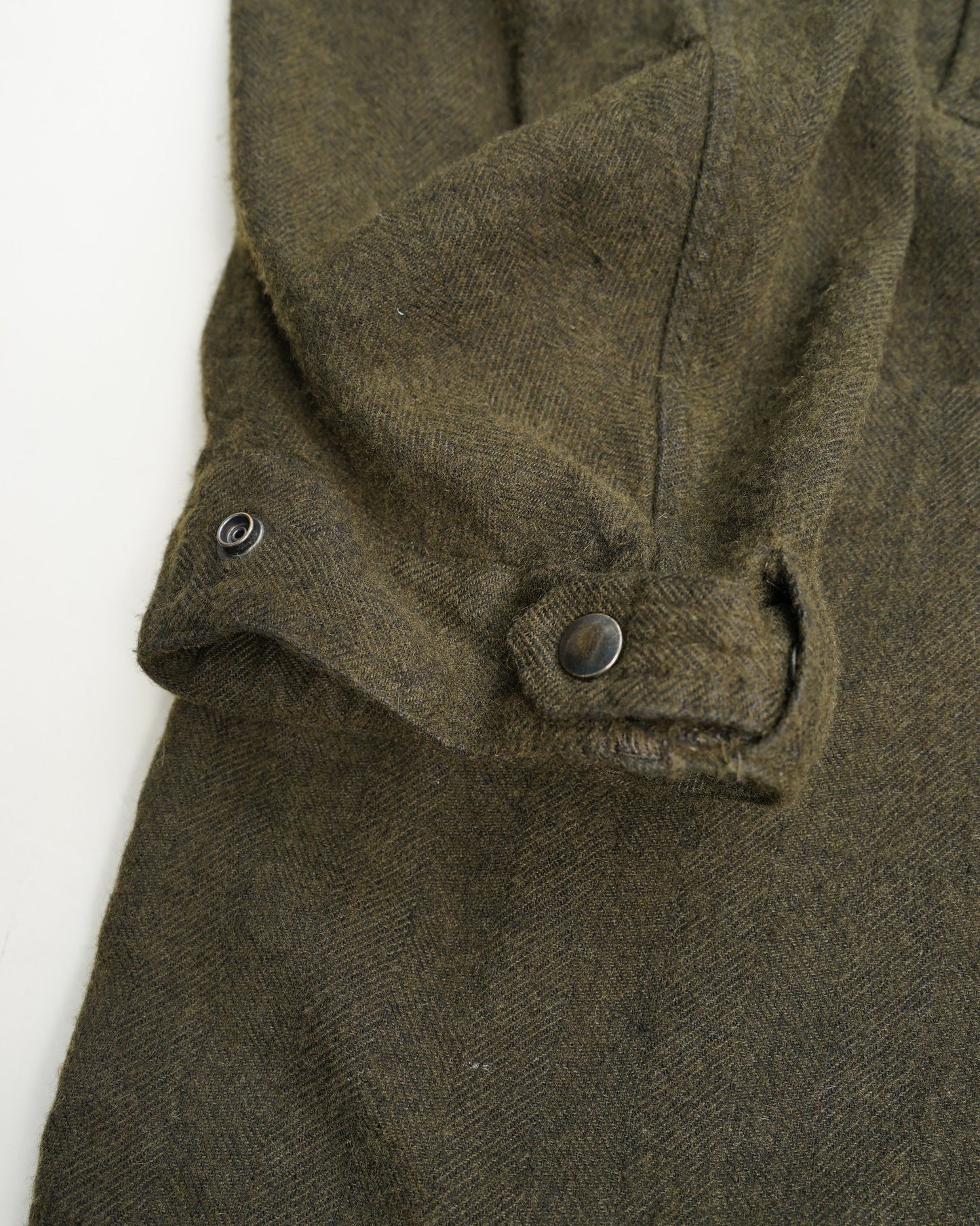 フラワーFLコート　moss  袖口　ディテール