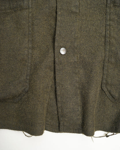 フラワーFLコート　moss  裾部分　デザイン