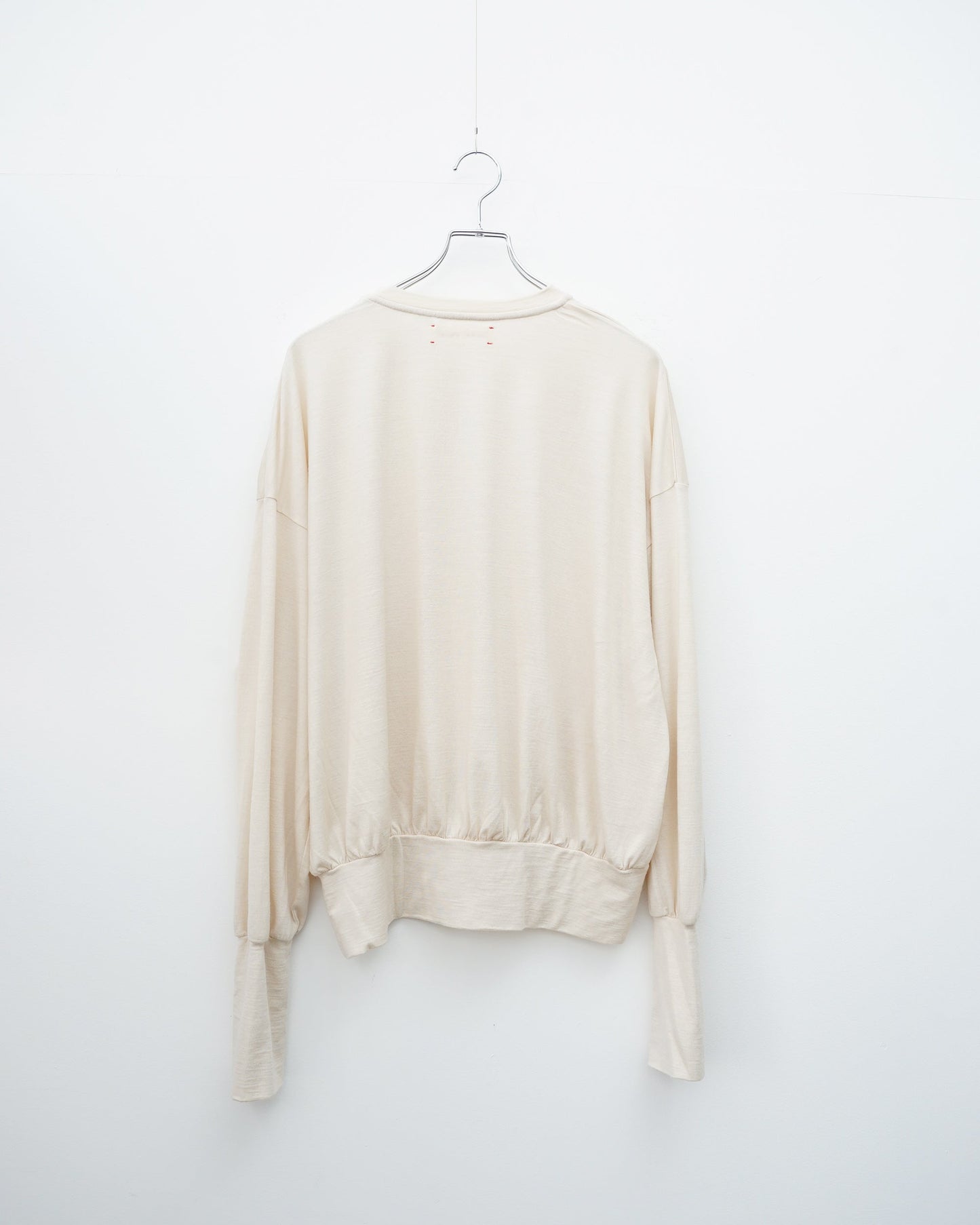 barbell object　バーベルオブジェクト　sw bo top　ウールカットソー 　背面　ecru