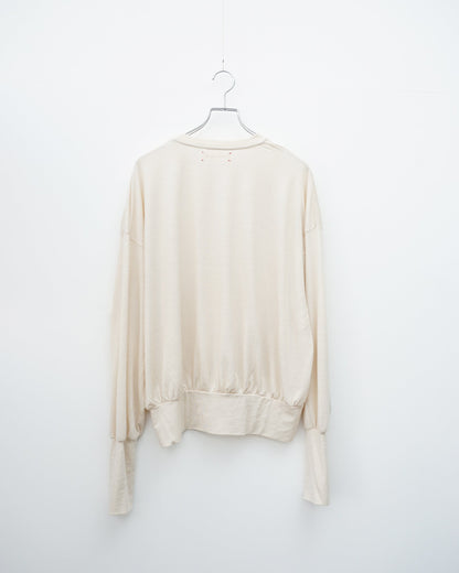 barbell object　バーベルオブジェクト　sw bo top　ウールカットソー 　背面　ecru