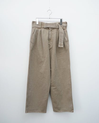 barbell object　バーベルオブジェクト　Denim pt　デニムパンツ　beige 正面