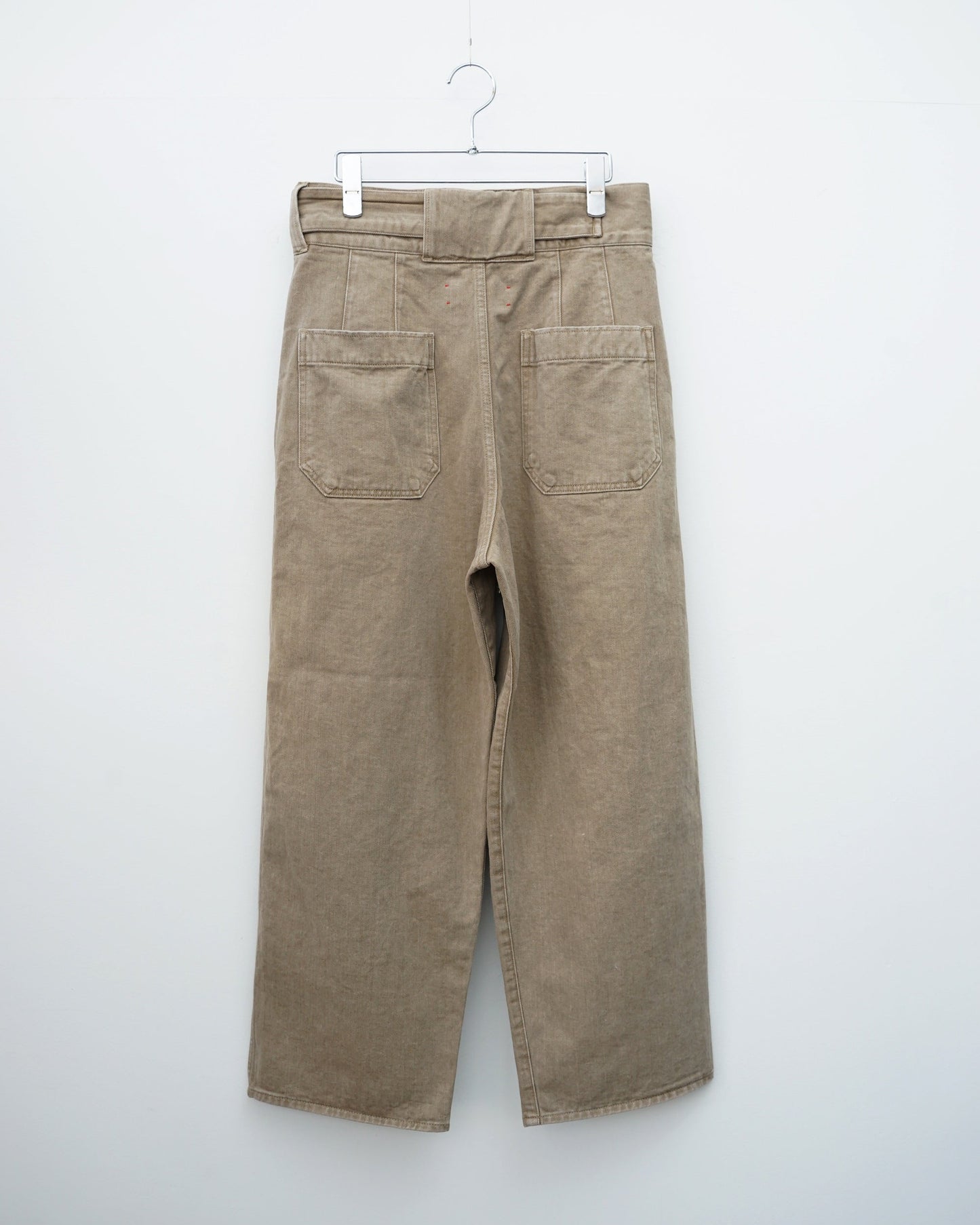 barbell object　バーベルオブジェクト　Denim pt　デニムパンツ　beige 背面