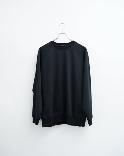 Cale カル 36G GAUGE FLEECE L/S SWEAT  ブラック　正面