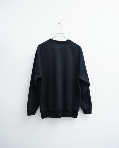 Cale　カル　36G GAUGE FLEECE L/S SWEAT  背面　ブラック