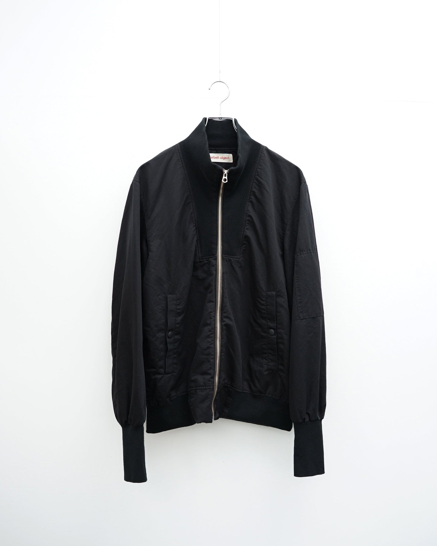 barbell object　バーベルオブジェクト fit jkt ジップブルゾン　ブラック　正面