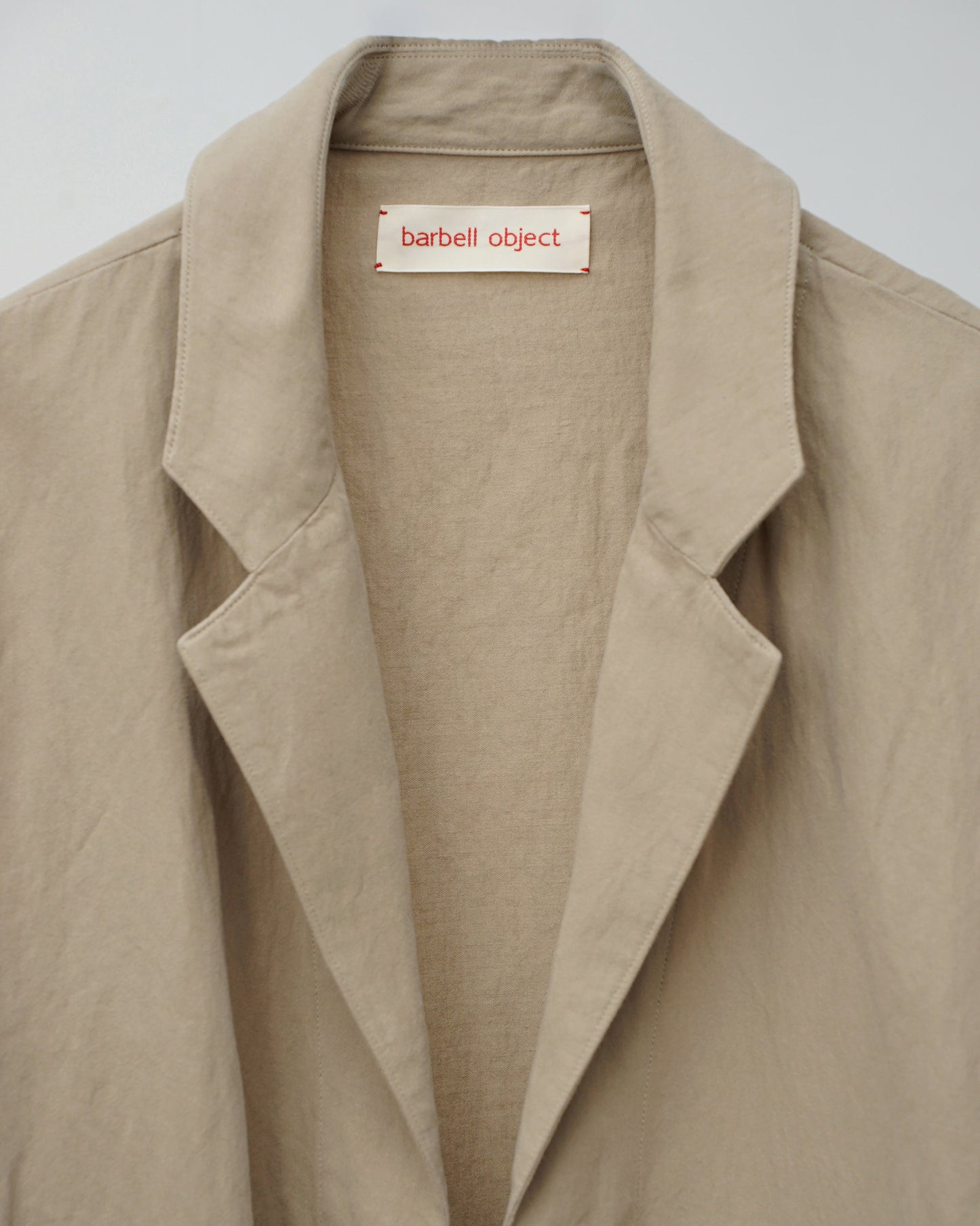 barbell object　バーベルオブジェクト　belted jkt 　襟ディテール　