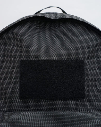 bagjack 　 O -　  daypack m 　バッグジャック　デイバッグ　レイチョウルイラボ　ブラック　フロント　マジックテープ