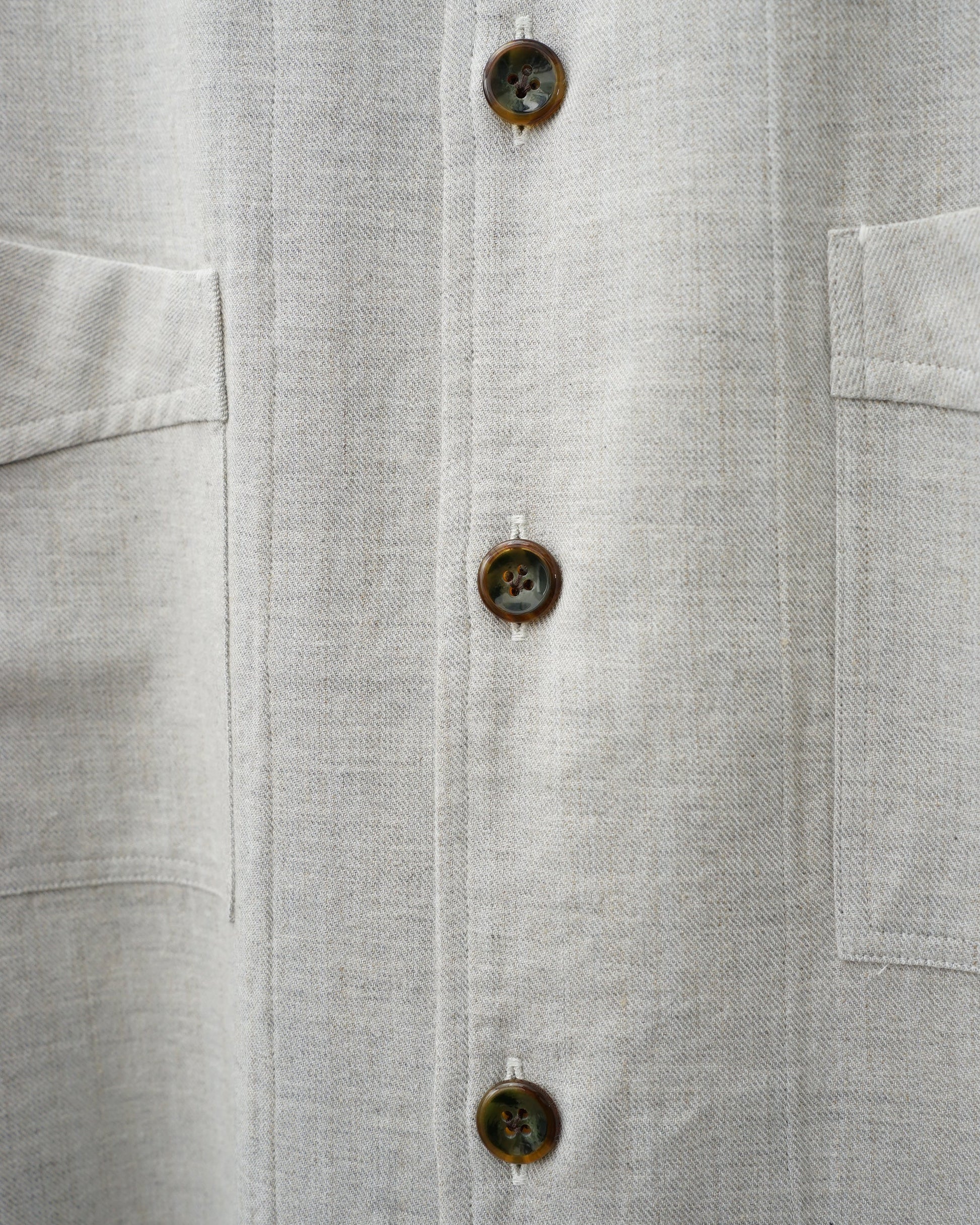 Aquellos Ojos Verdes アケヨス　オホス　ヴェルデス　Colonial shirt jacket　コロニアルシャツジャケット　グレー　ボタン