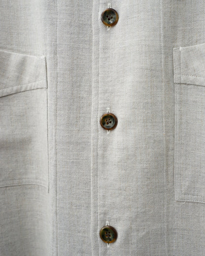 Aquellos Ojos Verdes アケヨス　オホス　ヴェルデス　Colonial shirt jacket　コロニアルシャツジャケット　グレー　ボタン