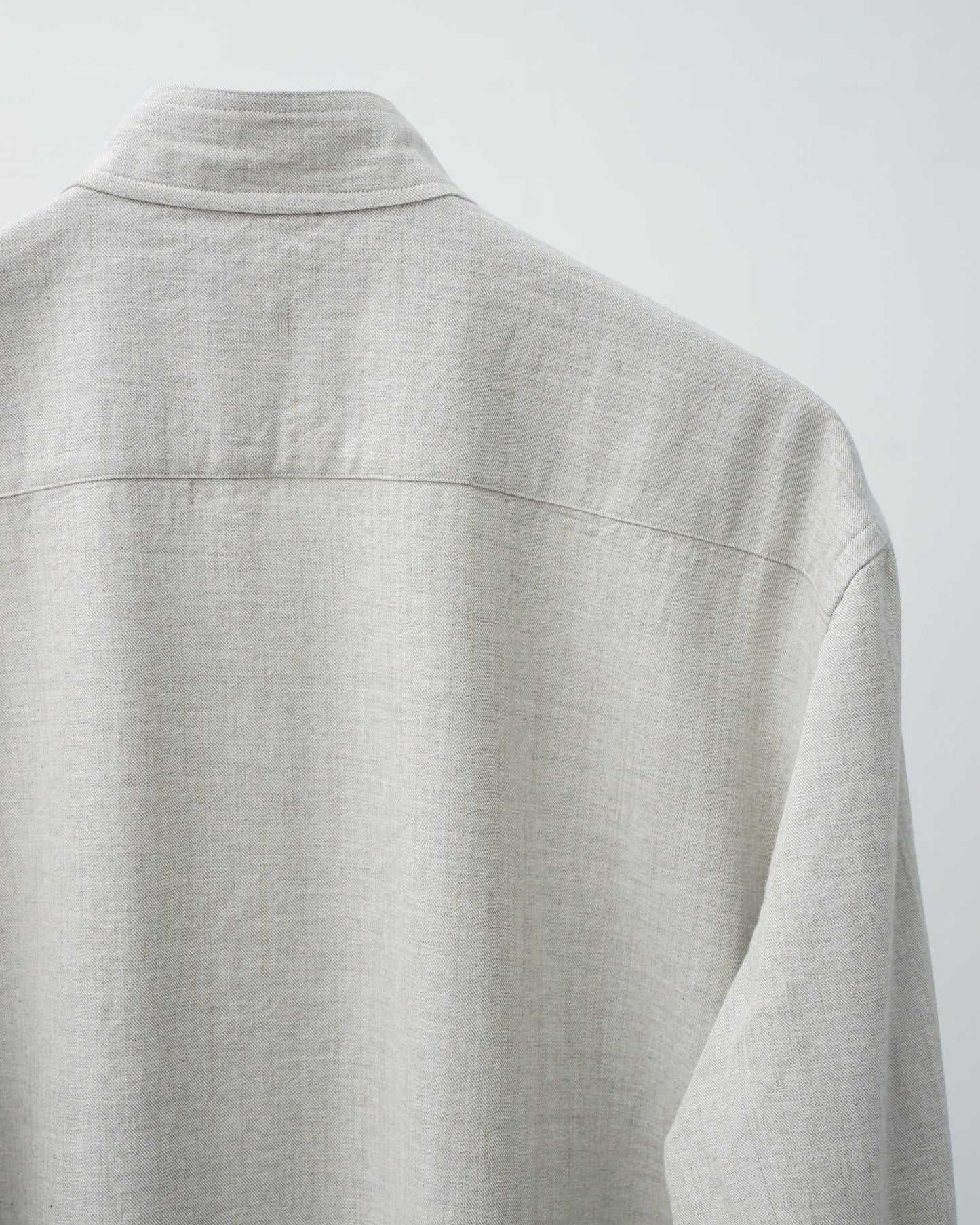 Aquellos Ojos Verdes アケヨス　オホス　ヴェルデス　Colonial shirt jacket　コロニアルシャツジャケット　グレー　ヨーク部分　スタンドカラー