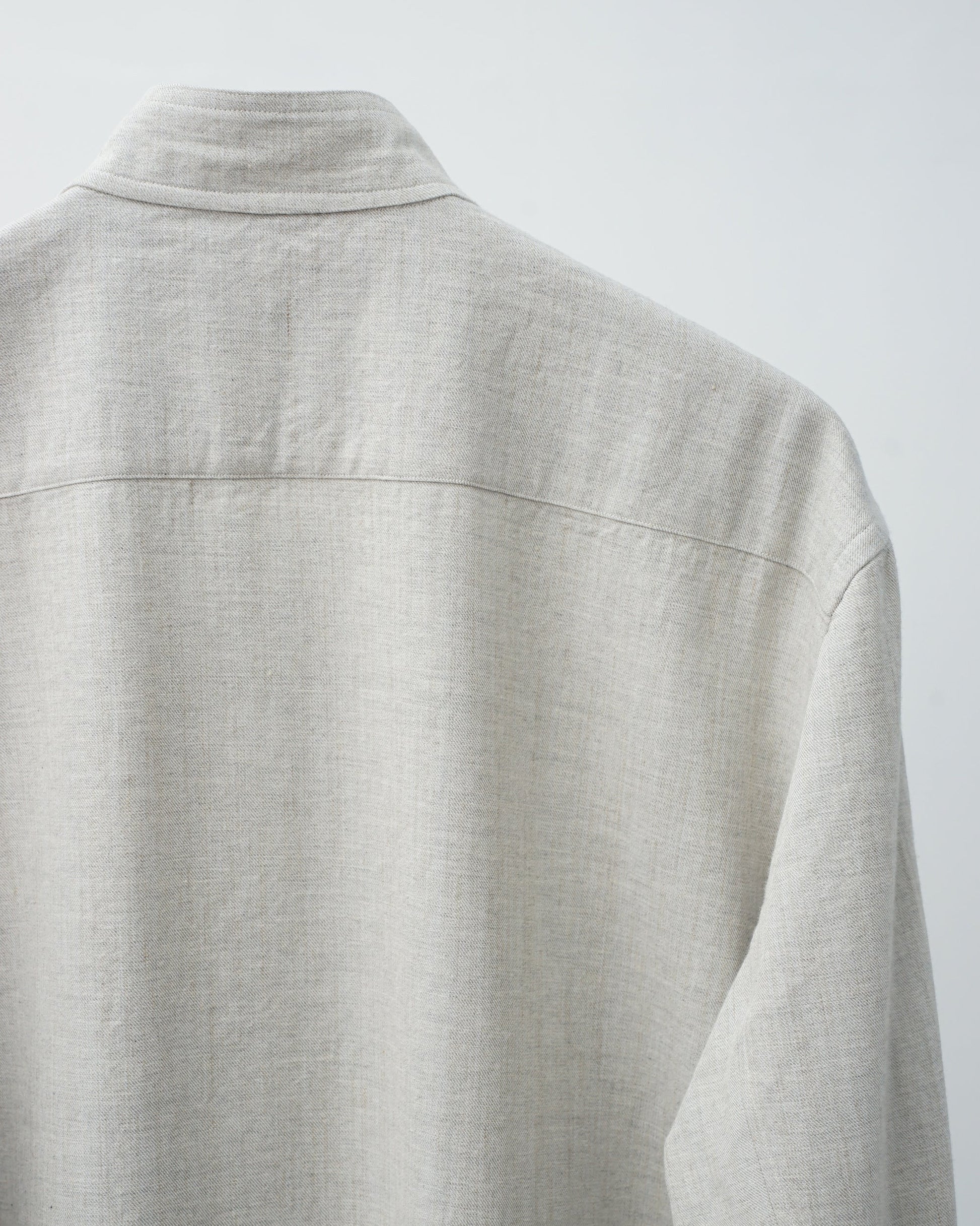 Aquellos Ojos Verdes アケヨス　オホス　ヴェルデス　Colonial shirt jacket　コロニアルシャツジャケット　グレー　ヨーク部分　スタンドカラー