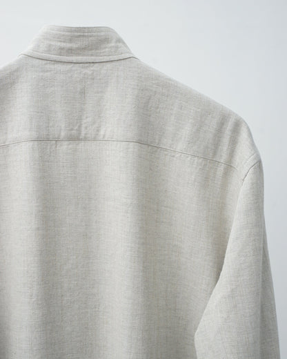 Aquellos Ojos Verdes アケヨス　オホス　ヴェルデス　Colonial shirt jacket　コロニアルシャツジャケット　グレー　ヨーク部分　スタンドカラー