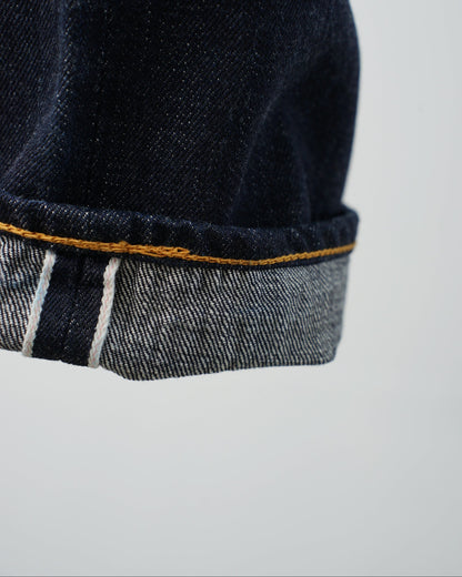 AUBERGE オーベルジュ　CARIB XX　デニムパンツ　海島綿　カリビンアンシーアイランドコットン　裾の耳部分　セルビッチ　Indigo  