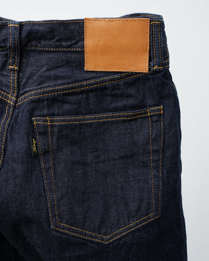 AUBERGE オーベルジュ　CARIB XX　デニムパンツ　海島綿　カリビンアンシーアイランドコットン　背面　ピスネーム　Indigo  