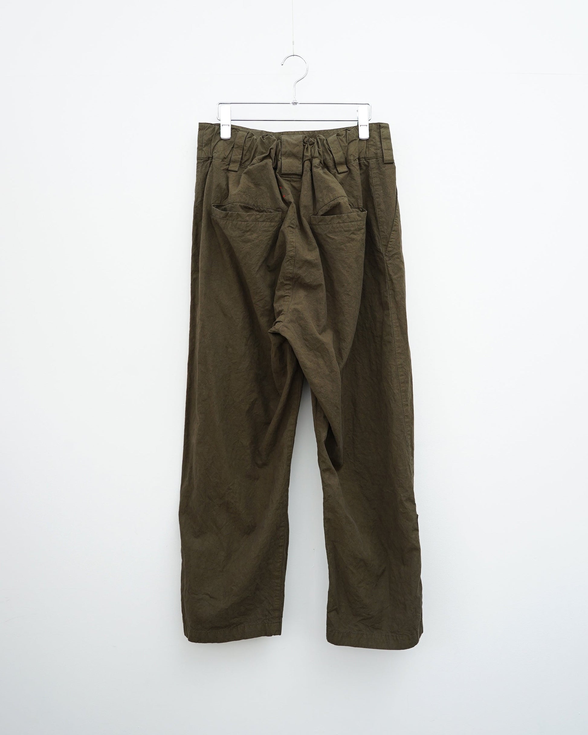 barbell object　バーベルオブジェクト　zipper pt　ジッパーパンツ　ミリタリーパンツ　背面　khaki