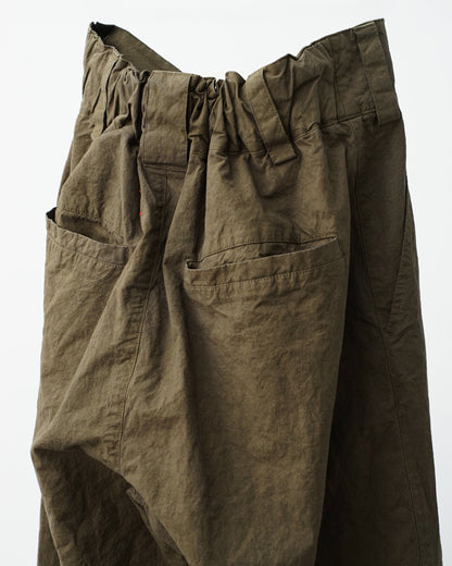 barbell object　バーベルオブジェクト　zipper pt　ジッパーパンツ　ミリタリーパンツ　背面　khaki　ポケット部分