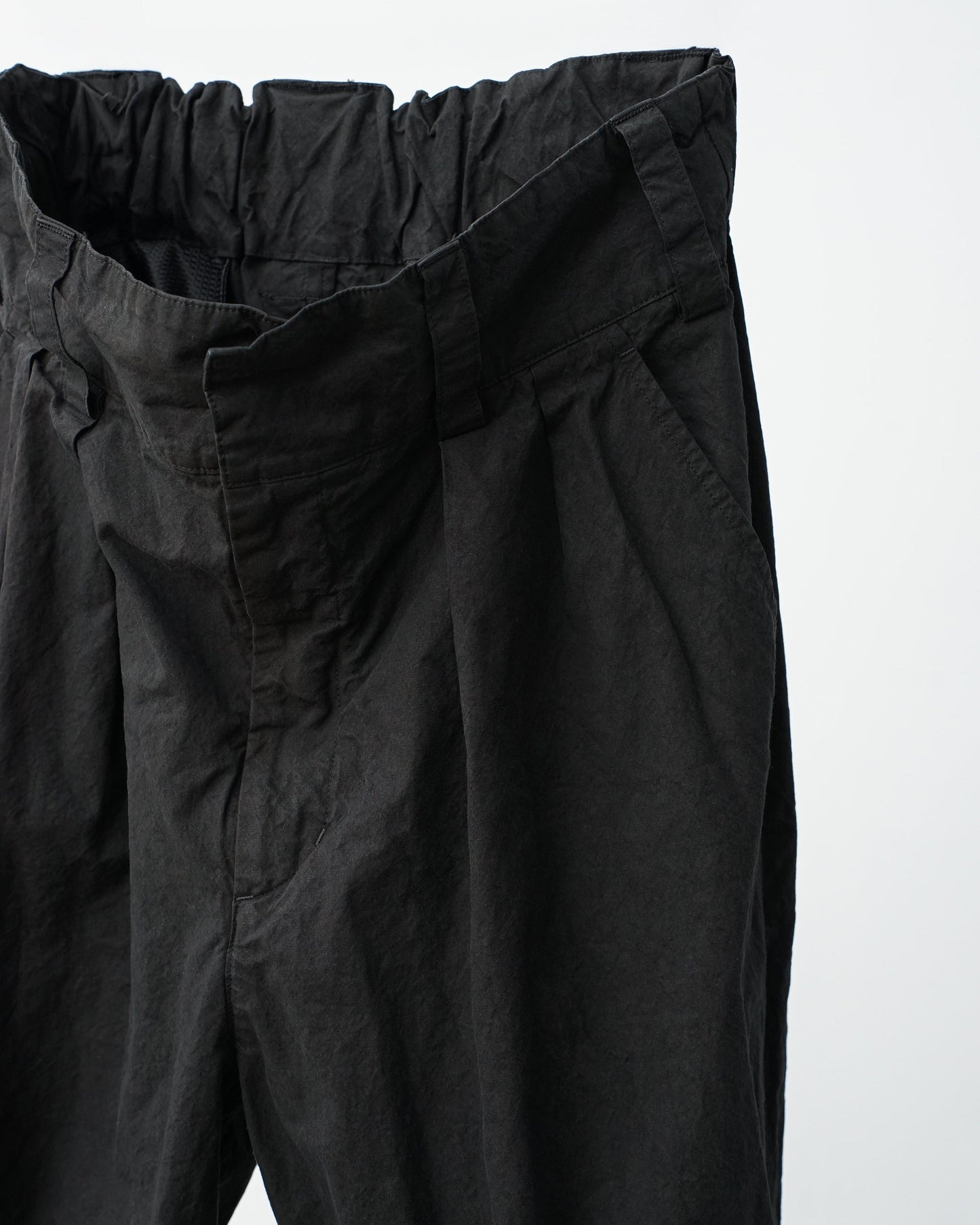 barbell object　バーベルオブジェクト　zipper pt　ジッパーパンツ　ミリタリーパンツ　ウエスト部分　black